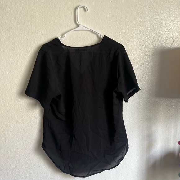 Boohoo Black Sheer Blouse - Picture 2 of 4